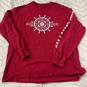 Maryland Nautical Red Long Sleeve Shirt